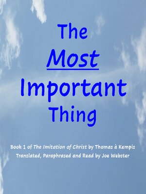 cover image of The Most Important Thing